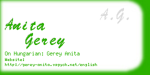 anita gerey business card